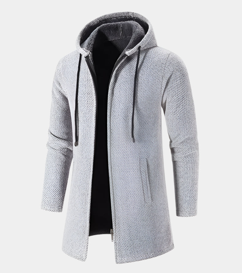 Luxuriöse Herrenstrickjacke aus Kaschmir und Chenille