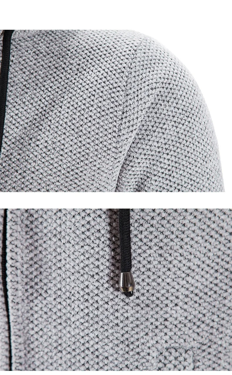 Luxuriöse Herrenstrickjacke aus Kaschmir und Chenille